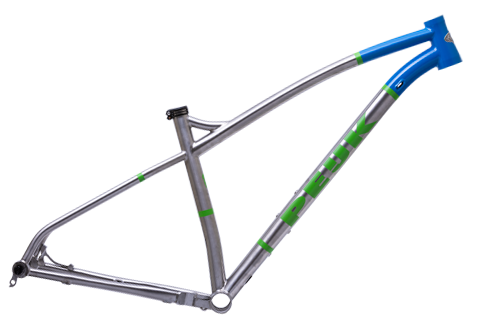 PEIJK VULGARIS TITANIUM is een fraai MTB frame en geschikt voor een 120 mm voorvork